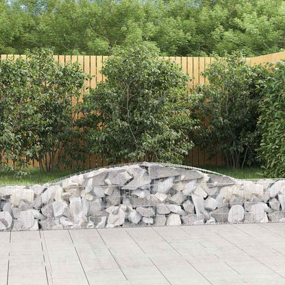 Cestas De Gaviones 2 Uds Forma De Arco Hierro 400x30x40/60 Cm_1