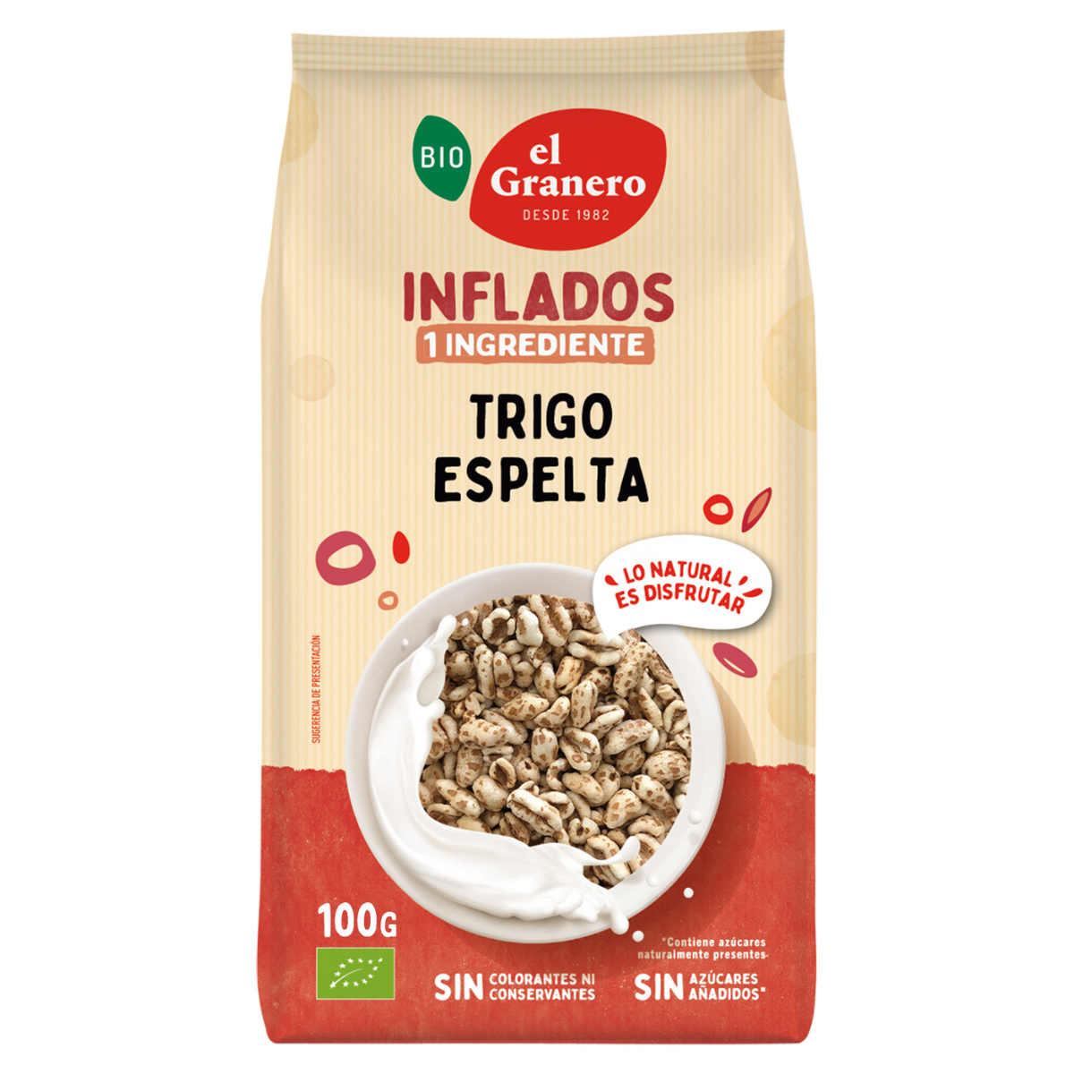 Trigo Espelta Tufado Biológico El Granero, 100g
