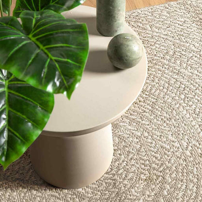 Vidaxl Alfombra Zizur Apariencia Yute Interior Exterior Crema 80x150cm_1