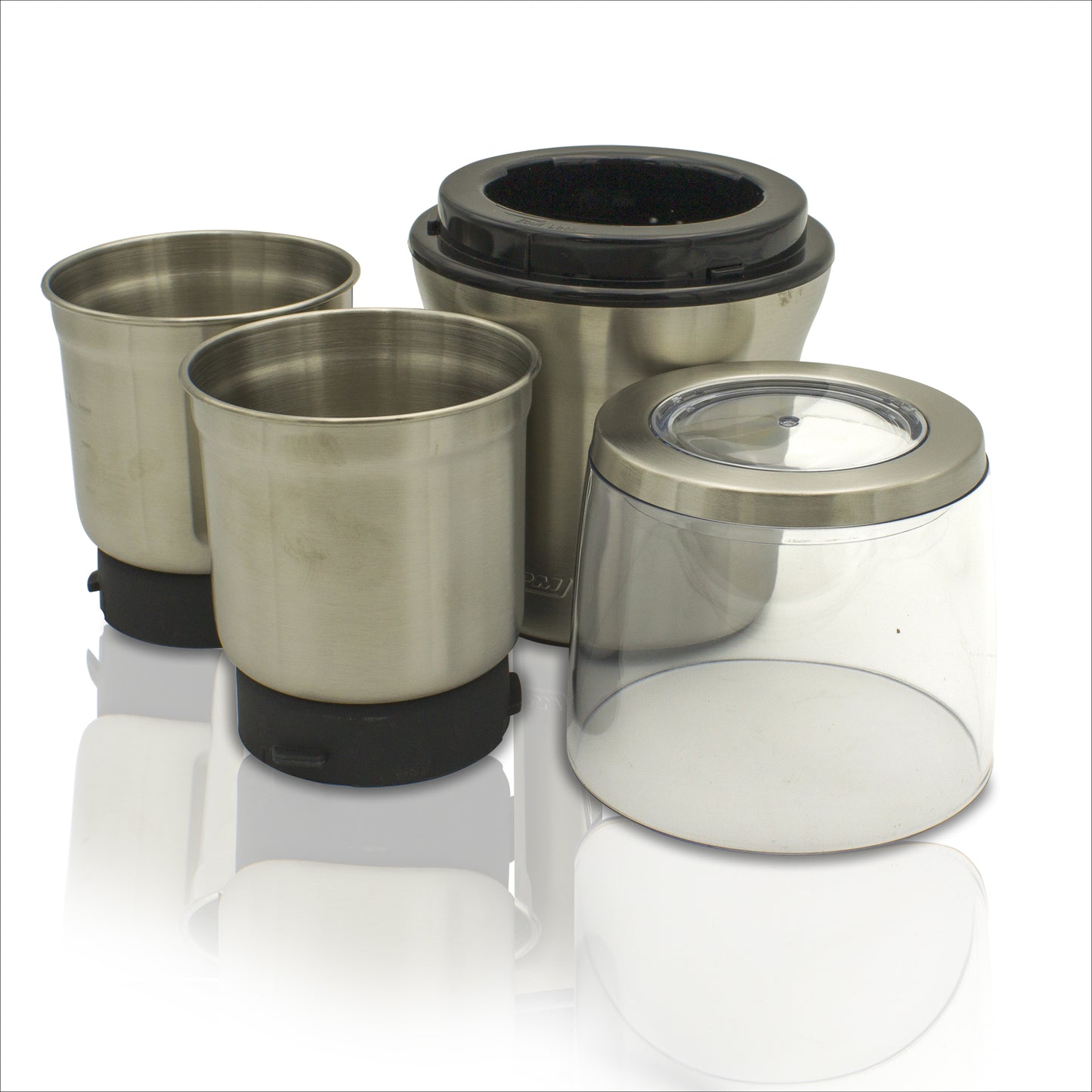 Molinillo Café Eléctrico, Picador Multiusos, Doble Cuchilla Corte Y 2 Vasos En Acero Inox, Función Pulso Mpm Mmk-06m, Plata, 200w_2