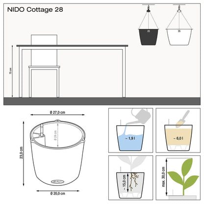 Lechuza Jardinera Colgante Nido Cottage 28 All-in-one Moca_2