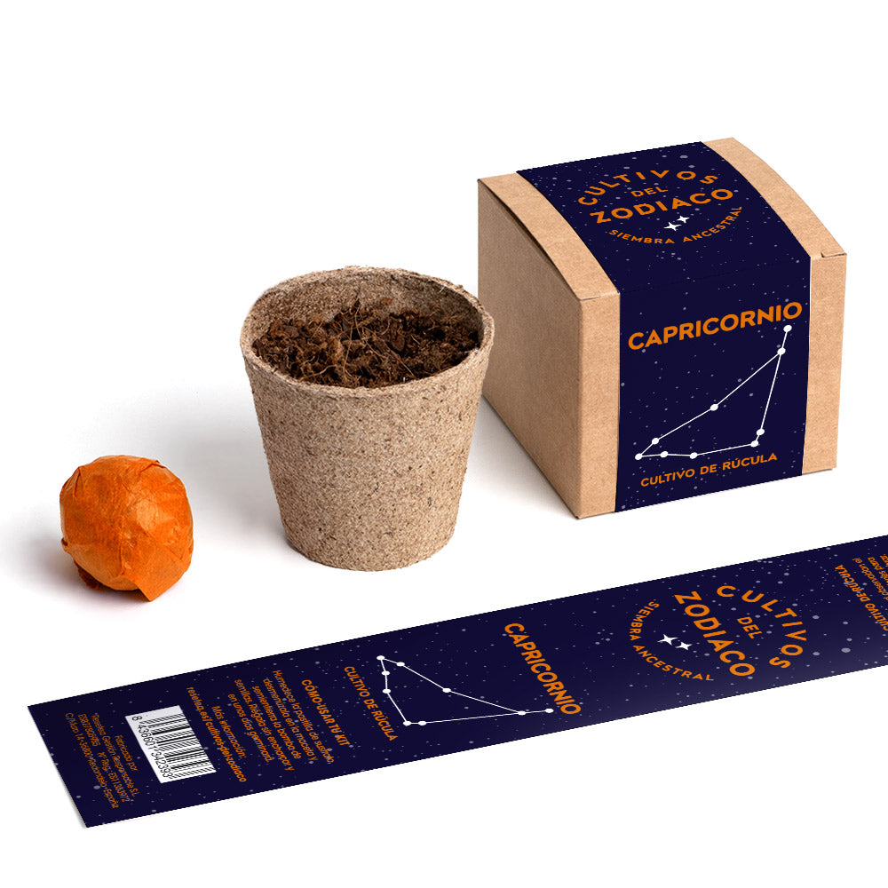 Cultivos del Zodiaco – Capricornio, Kit de Cultivo con Semillas de Rúcula - Resetea_2