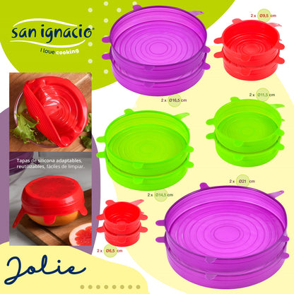 Pack De 3 Sartenes San Ignacio Ø16cm Ø20cm Ø24cm + Set De 12pc Tapas De Silicona_3
