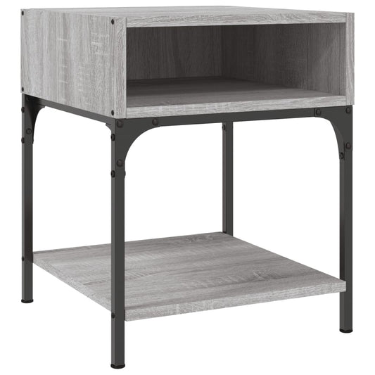 Mesita De Noche Madera De Ingeniería Gris Sonoma 40x41x50 Cm_0