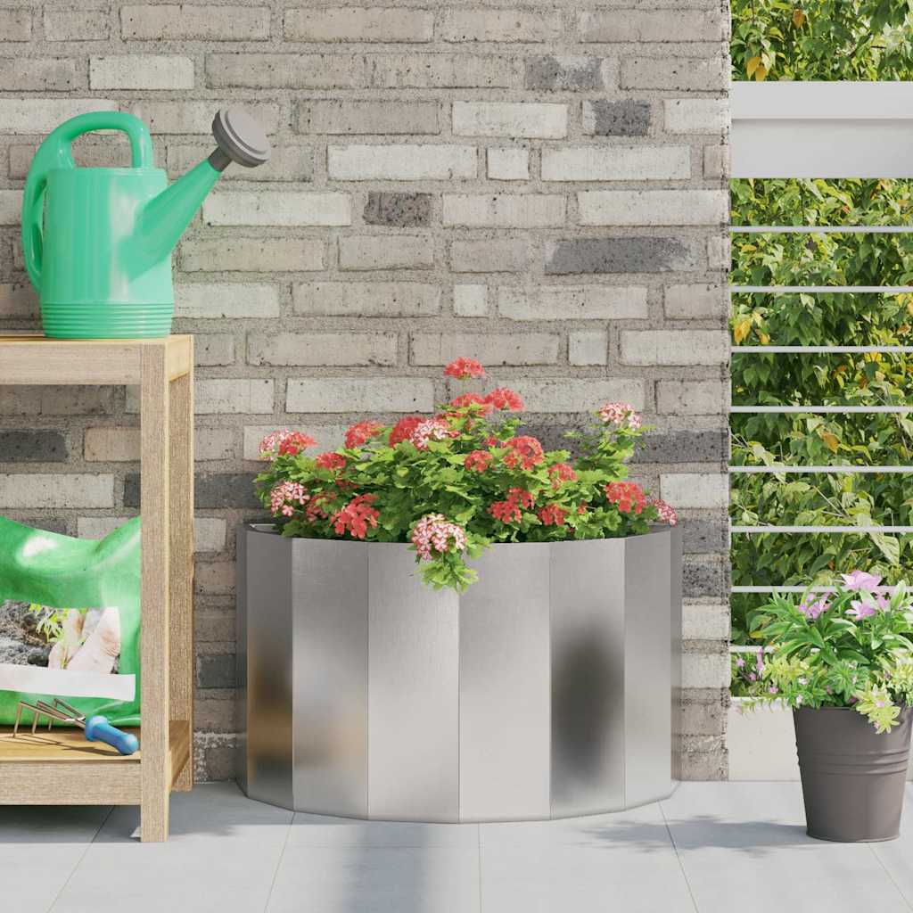 Jardinera Plateado 60 X 30 X 35 Cm Acero Inoxidable_1
