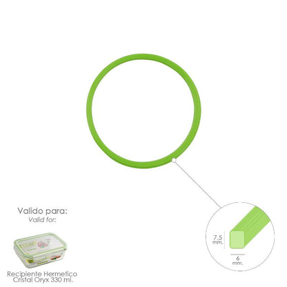 Anillo Silicona Para Recipiente Hermetico Cristal Rectangular 330 Ml._0
