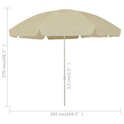 Sombrilla De Playa Amarillo Arena 300 Cm_4