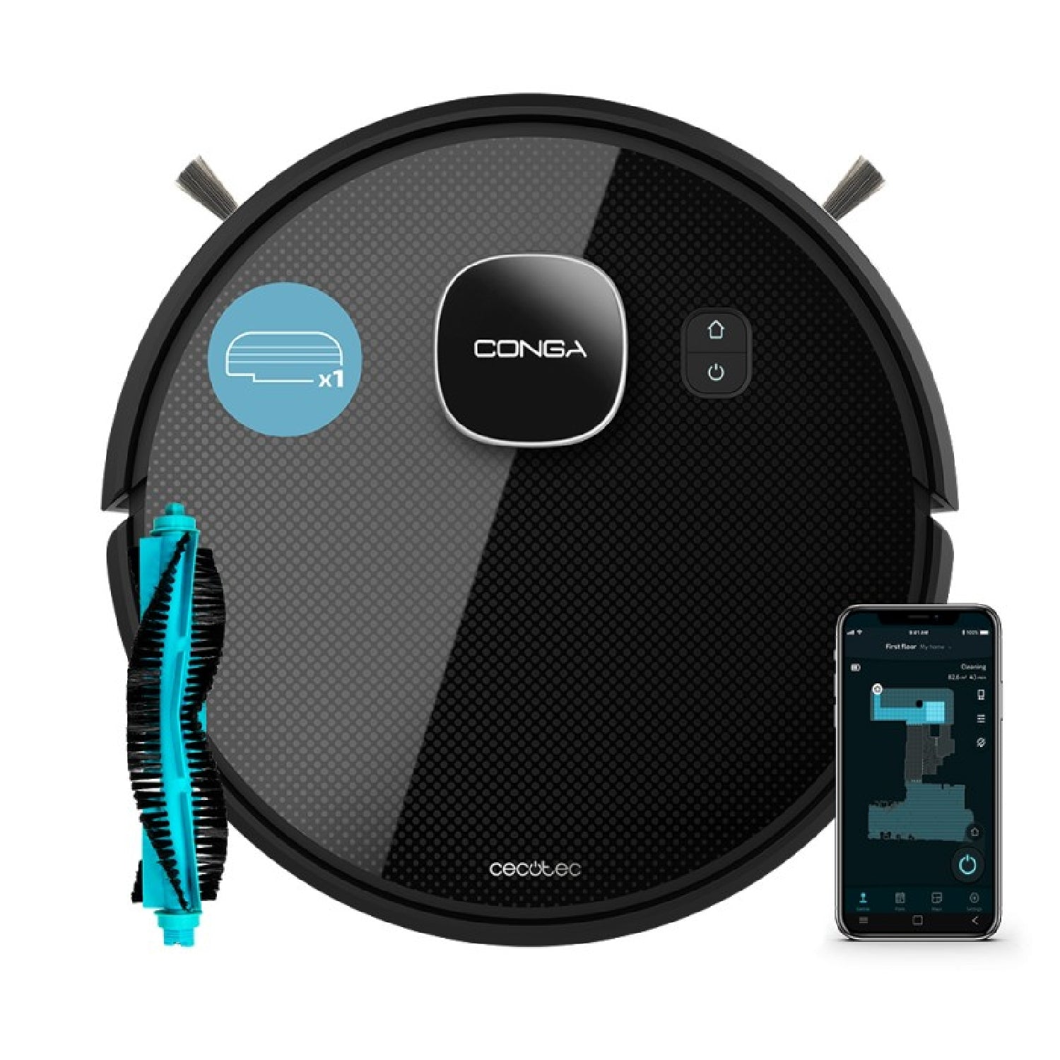 Cecotec Robot Aspirador Y Friegasuelos Conga Eternal Max X-treme. Tecnología Láser 3000 Pa Autonomía 110 Min 3 Niveles D_0