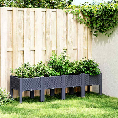 Jardinera Con Patas Pp Azul Gris 160x40x42 Cm_1