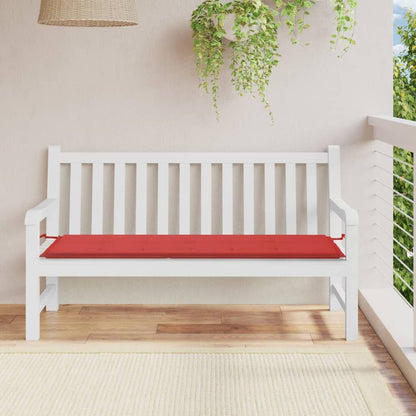Vidaxl Cojín De Banco De Jardín Tela Oxford Rojo 150x50x3 Cm_1
