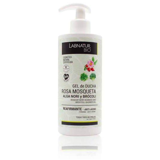 Gel De Baño Rosa Mosqueta Labnatur Bio | Limpieza E Hidratación De La Piel | Algas Y Brócoli | Cuidado Corporal Diario |_0