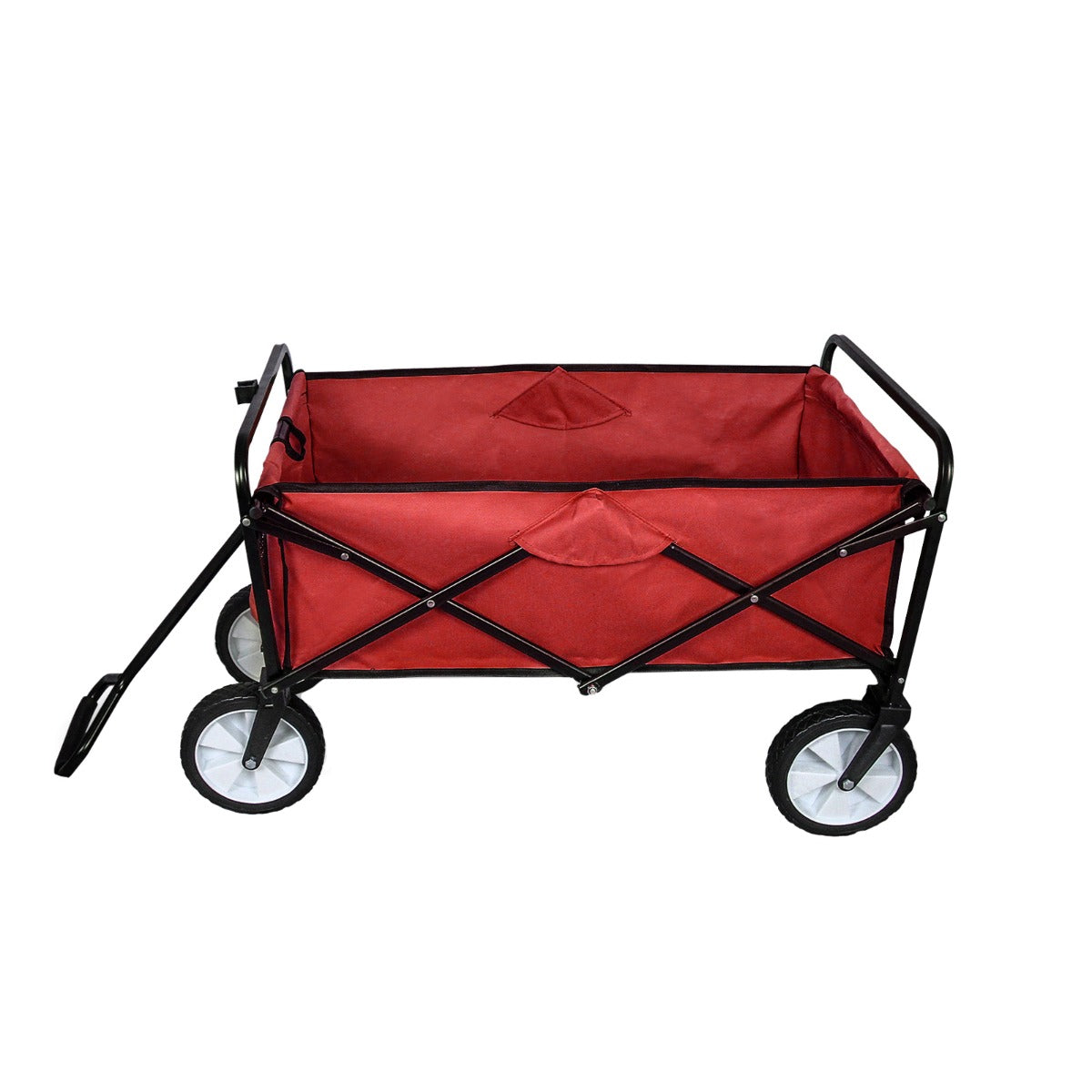 Carretilla De Jardín Plegable Roja Para Jardinería Con Funda Impermeable_3