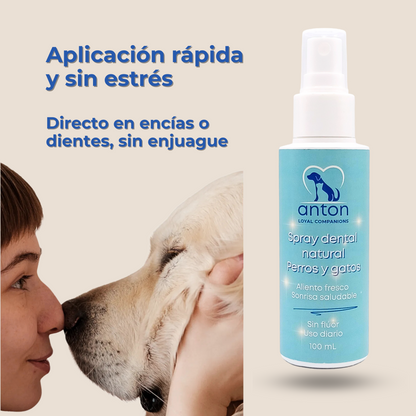 Spray dental natural para perros y gatos – Aliento fresco y limpieza dental 100 ml