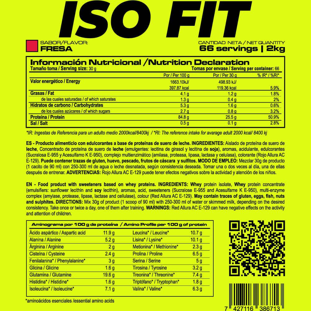 Iso Fit - 2kg - Fresa - Aumenta La Masa Muscular - Masmusculo_4