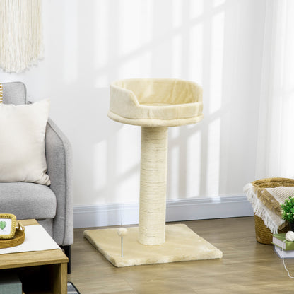 Pawhut Árbol Rascador Para Gatos De 2 Niveles Con Plataforma Bola Poste De Sisal_1