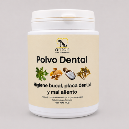Polvo dental natural para perros y gatos – Limpieza dental, sarro y mal aliento – 100 g_0