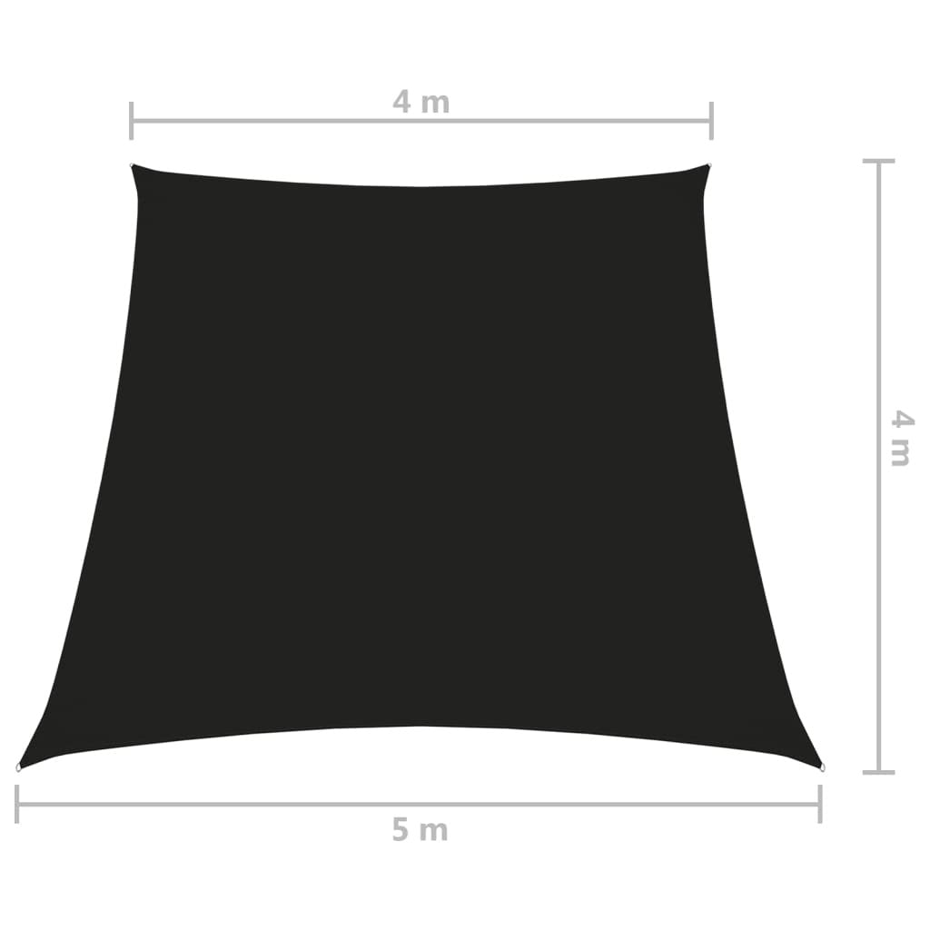 Vidaxl Toldo De Vela Trapezoidal De Tela Oxford Negro 4/5x4 M_2