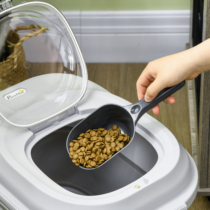 Pawhut Conjunto 1 Comedero Elevado Para Perros Y 1 Contenedor De Comida Blanco_3