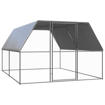 Vidaxl Jaula Gallinero De Acero Galvanizado 3x4x2 M_0