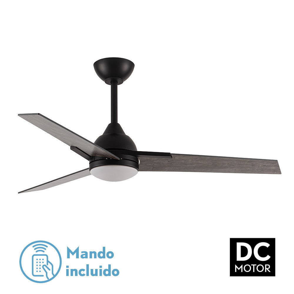 Ventilador 22w Dc Argestes Negro 3 Aspas Gris 6velocidades 3colores 2180lm 132d C/remoto, Memoria Y Temporizador_0