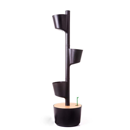 Huerto Vertical De Interior Citysens 3 Macetas Con Autorriego Y Semillas Aromáticas– Negro, Polipropileno 100% Reciclado_5