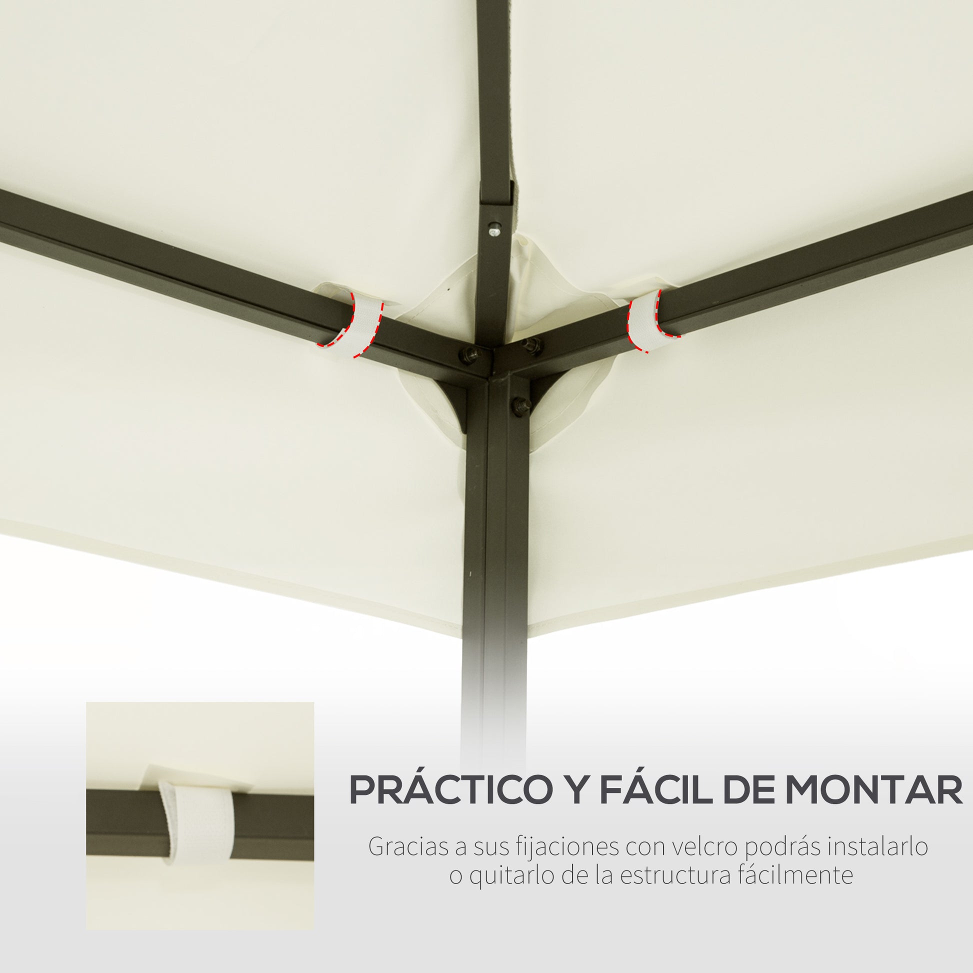 Outsunny Techo De Repuesto 4x3m Para Cenador Jardín Transpirable Con 8 Orificios_5