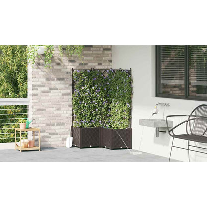 Macetero De Jardín 3 Uds. Marrón 80 X 80 X 142 Cm Pp_3