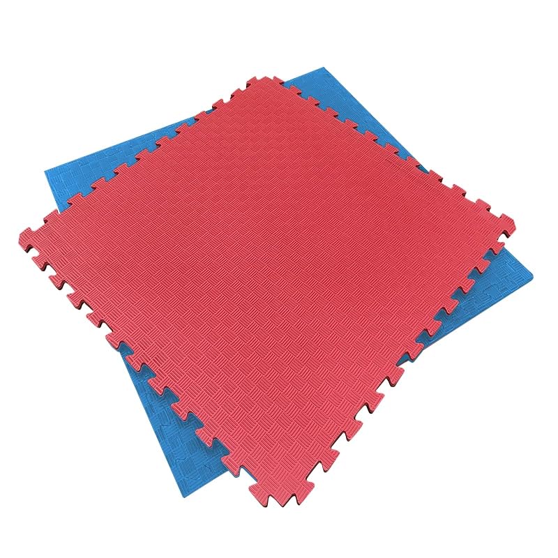 Artatami® Tatami Puzzle 1x1x20 mm Rojo - Azul Pack Ahorro【4 Unidades】Gimnasios - Fitness - Pilates - Yoga_0