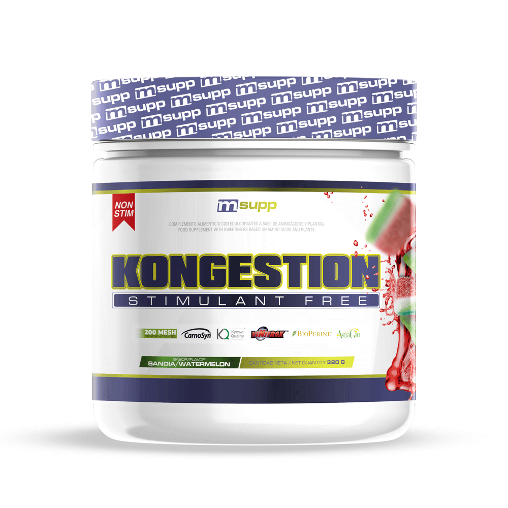 Kongestion Preworkout Sin Estimulantes - 320g - Sandias De Gominola - Pre Entrenamiento - Masmusculo_0