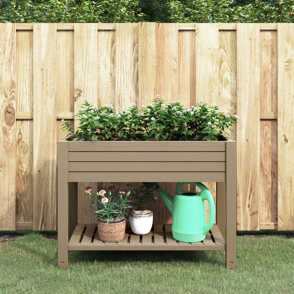 Jardinera Alta Polipropileno Marrón Claro 110x45x79 Cm_1