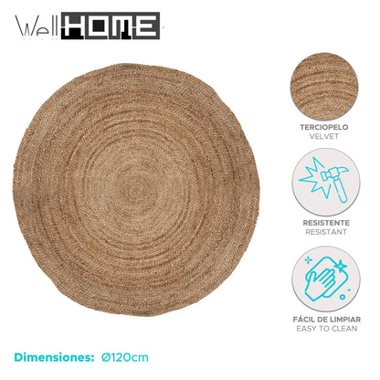 Well Home Alfombra De Yute Ø120x5cm_1