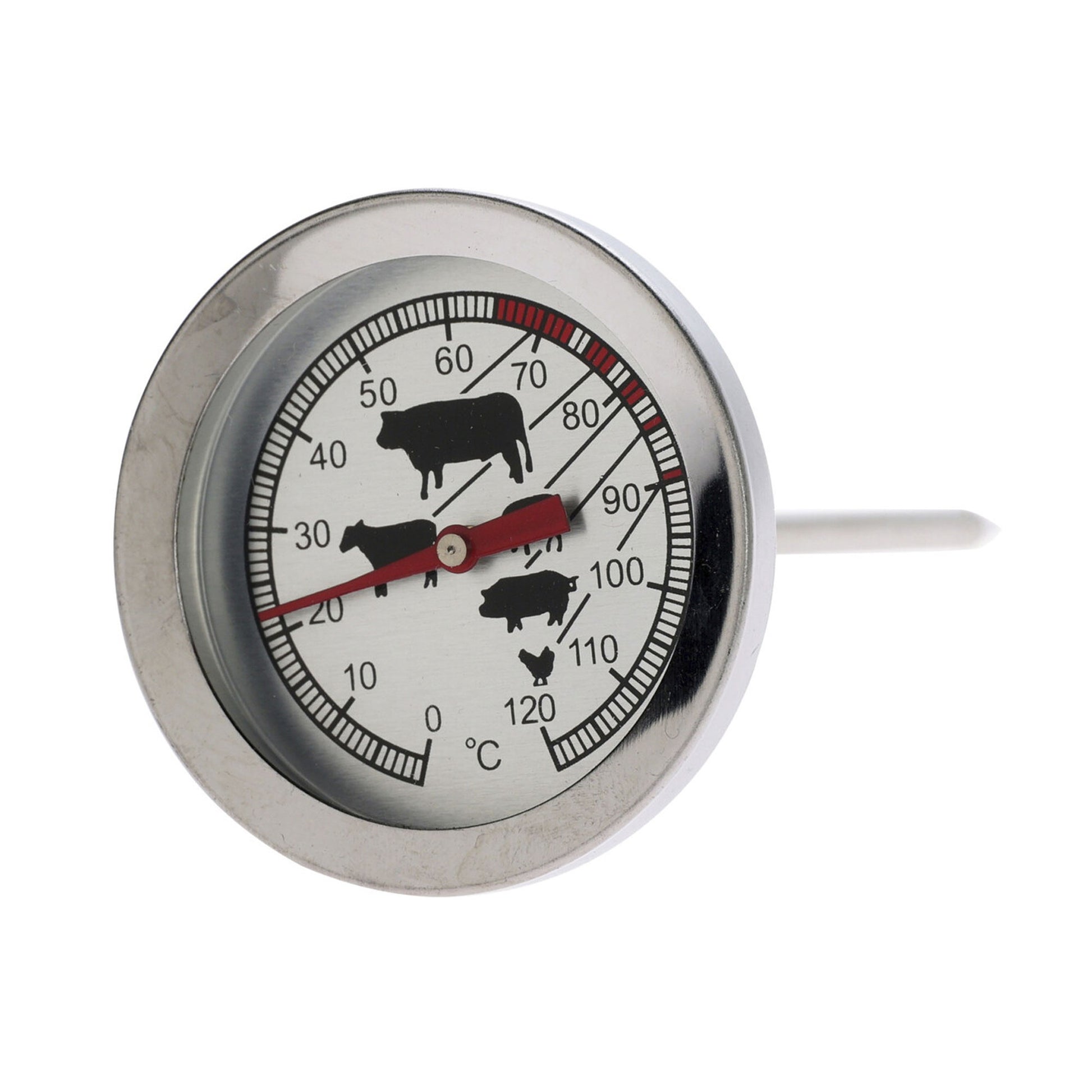 Termómetro Para Carne De Acero Inoxidable - Resistente Hasta 300 Grados_0