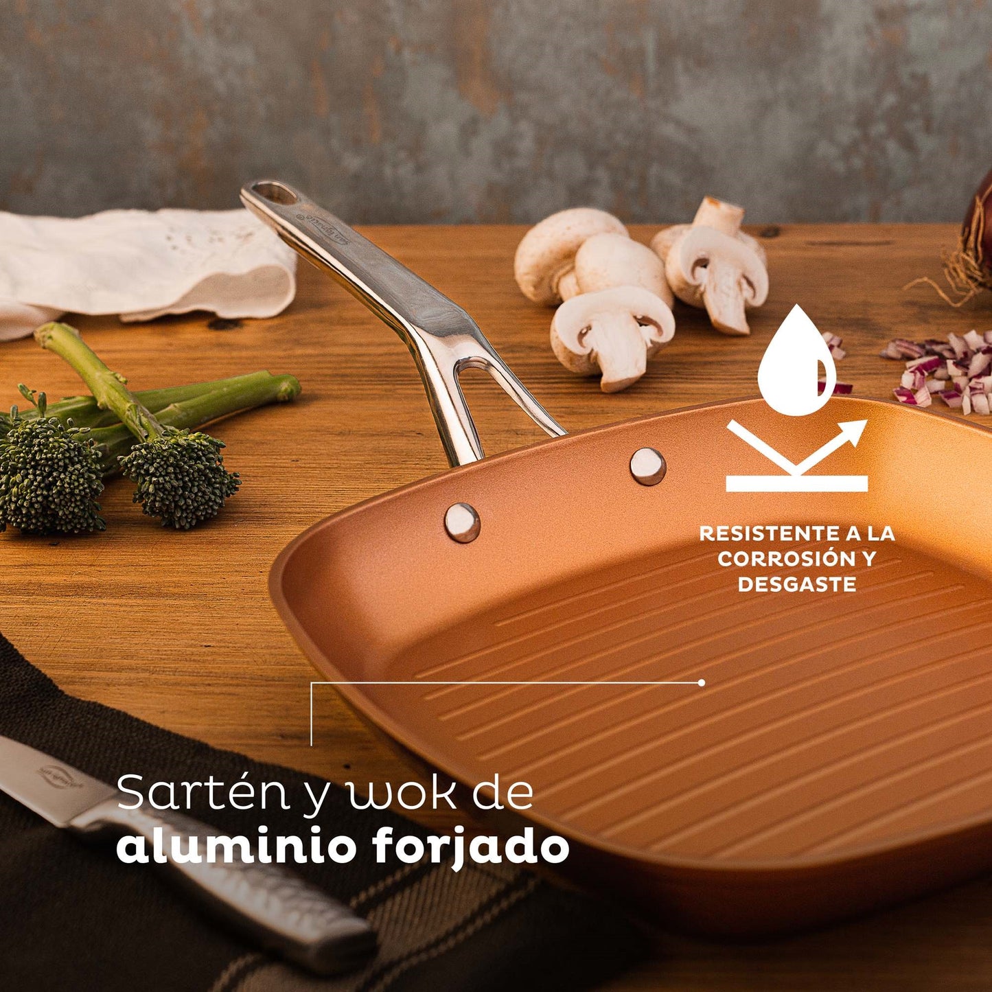 Set Sartén Grill Y Wok 28cm San Ignacio_3
