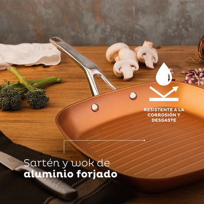 Set Sartén Grill Y Wok 28cm San Ignacio_3