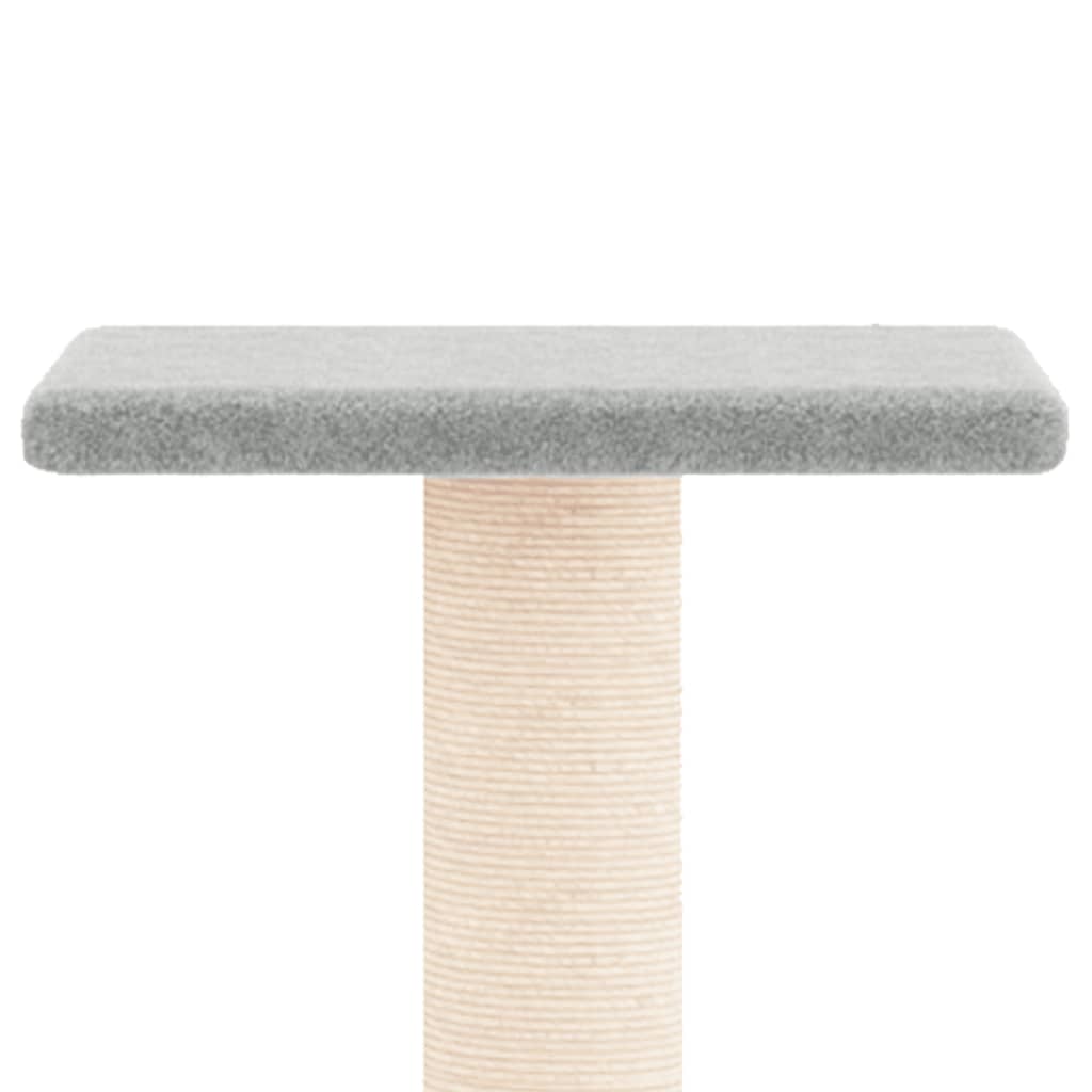 Rascador Para Gatos Con Postes De Sisal Gris Claro 73 Cm_3