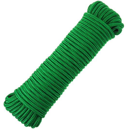 Cuerda Trenzada Multifilamento Pp 20 M X 6 Mm Verde_0