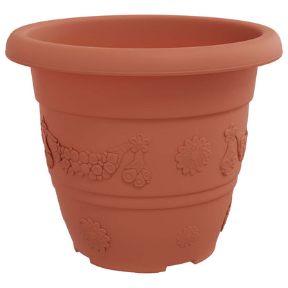 Macetas 6 Uds. Rojo Ladrillo Ø 22 X 18 Cm Plástico_5