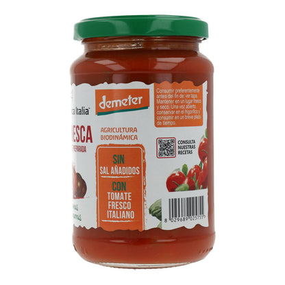 Molho de tomate biológico Puttanesca com azeitonas e alcaparras Demeter Organica Italia 325 ml