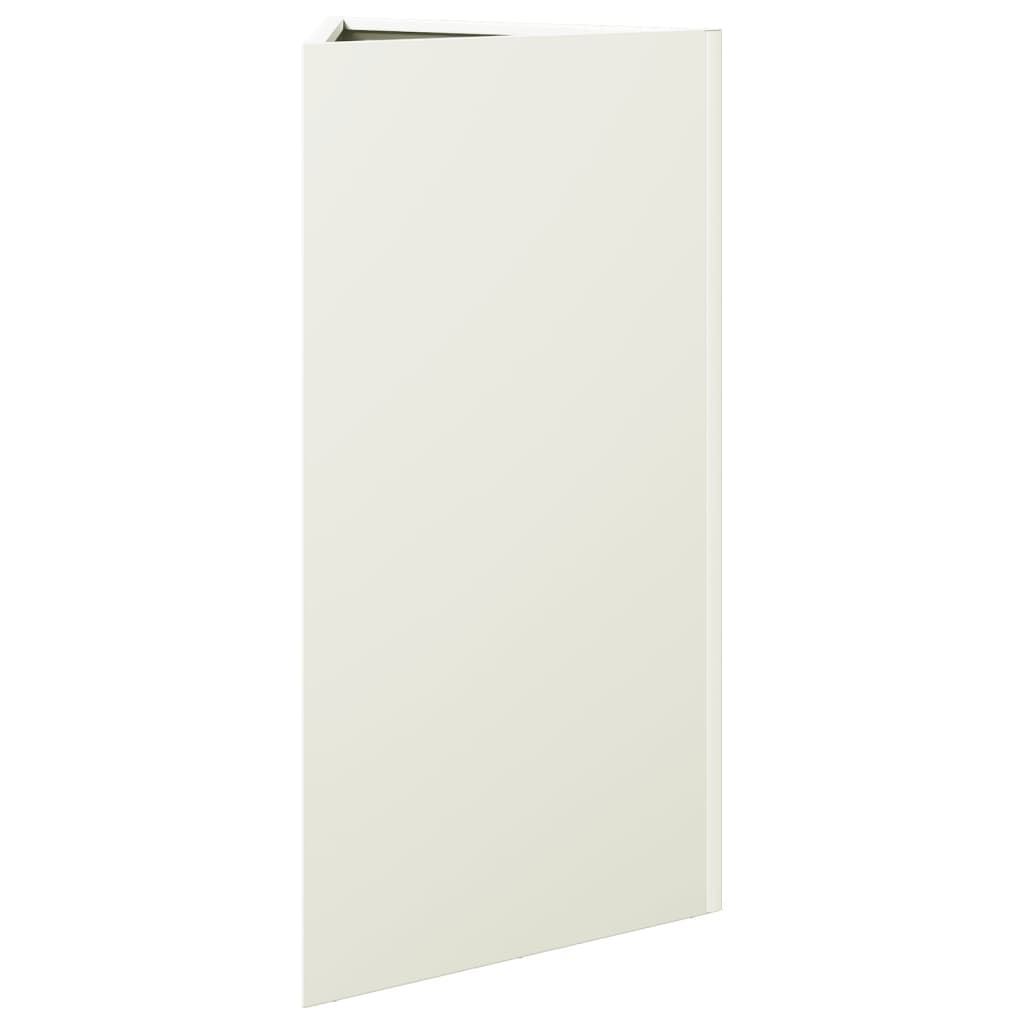 Jardinera Triangular Acero Blanco 40x34,5x75 Cm_3