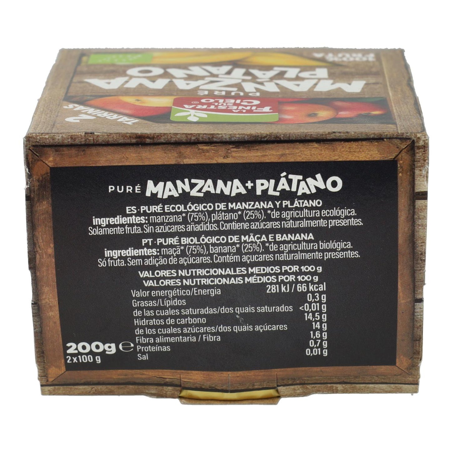Maxitos Puré de Maçã e Banana La Finestra Sul Cielo 200 gr