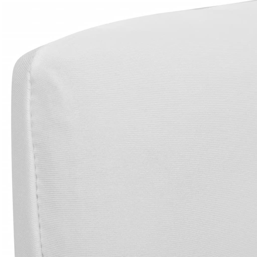 Vidaxl Funda Para Silla Elástica Recta 6 Unidades Blanca_1