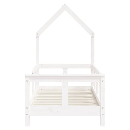 Vidaxl Estructura De Cama Para Niños Madera De Pino Blanco 70x140 Cm_3