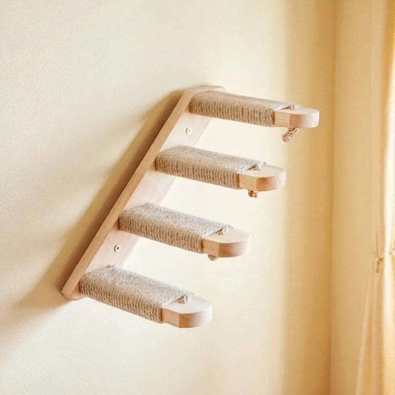 Escaleras De Escalada Para Gatos Salitre Con Rascador De Yute Y Diseño Mural Althea Living 40x40x22cm_2