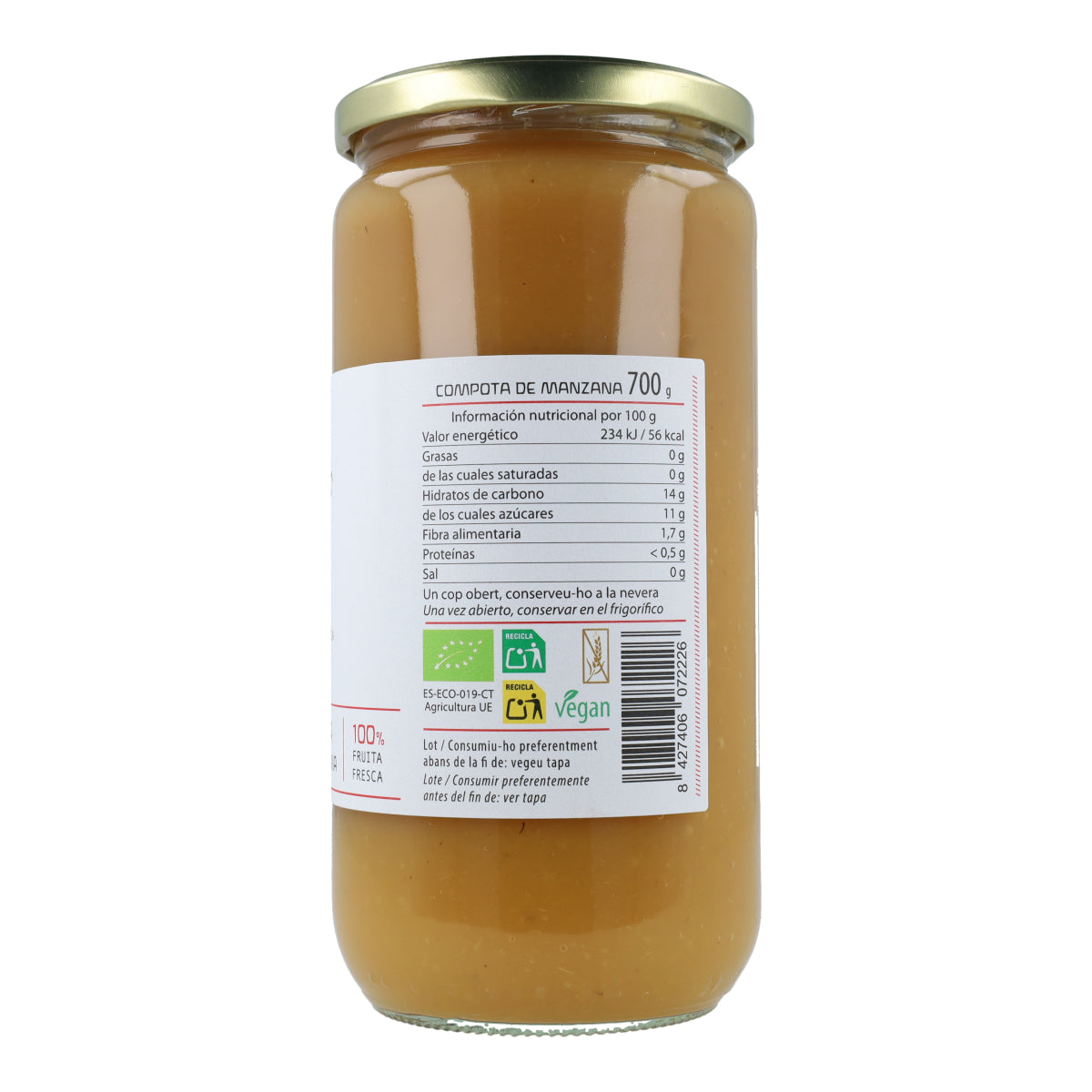 Compota de Manzana Eco Cal Valls 700g