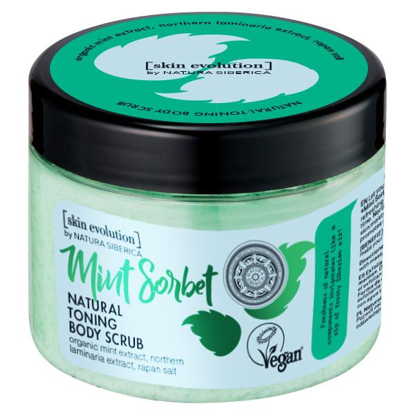 Natura Sibérica esfoliante corporal tonificante com gelado de menta 300 ml