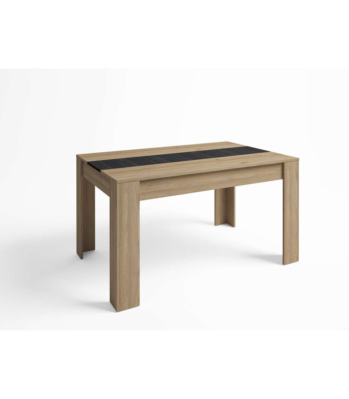 Mesa Comedor Rectangular Natur Acabado Natural/bocamina, 76cm(alto) 140cm(ancho) 90cm(larg_0