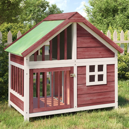 Vidaxl Caseta Para Perros Madera Maciza Pino Color Moca 96x60,5x87 Cm_1