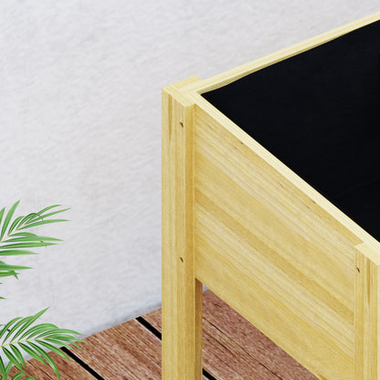 Outsunny Huerto Urbano De Madera Con Paneles Acrílicos 75x46x60,5 Cm Natural_3