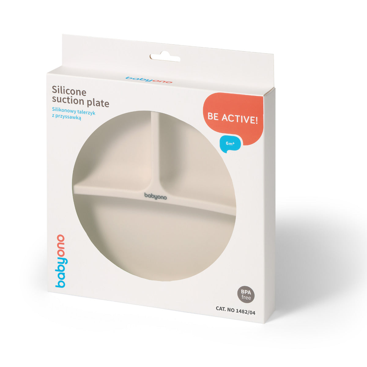Plato De Silicona Con Compartimentos Y Ventosa Beige_3