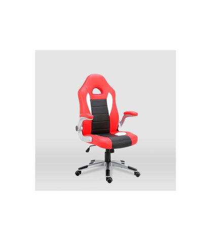 Silla De Escritorio Victoria En Rojo Y Negro. Alto: 112-120, Ancho: 70, Fondo: 51_4